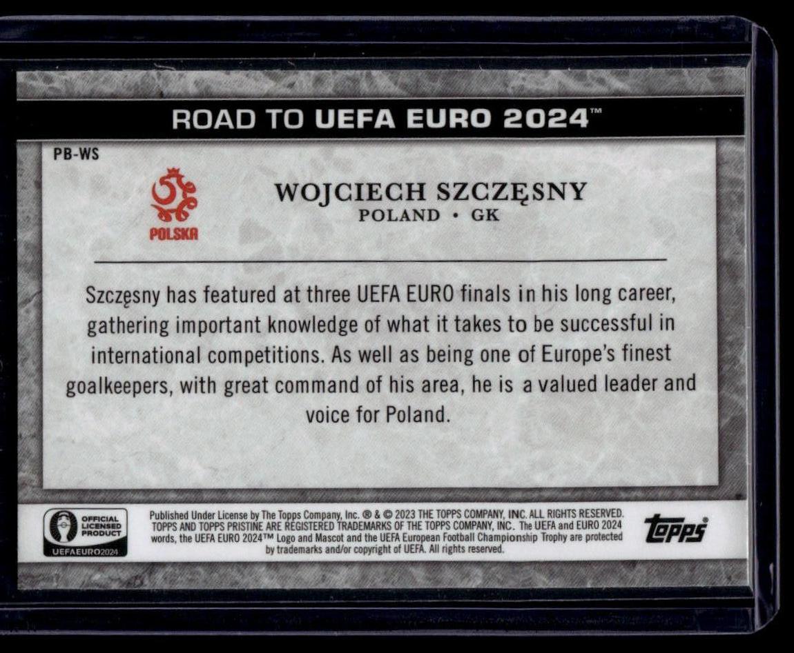 2023 Topps Pristine Road To Euro 2024 #PB-WS Wojciech Szczęsny Pristine Borders