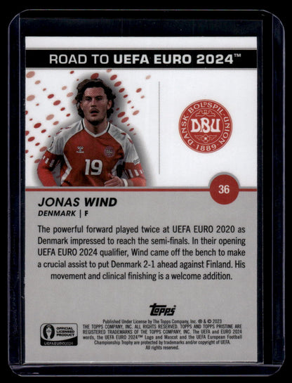 2023 Topps Pristine Road To Euro 2024 #36 Jonas Wind