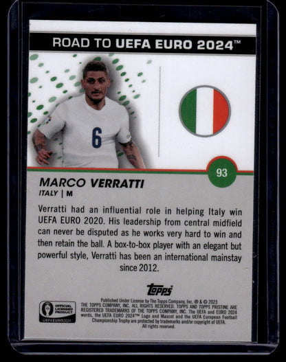 2023 Topps Pristine Road To Euro 2024 #93 Marco Verratti