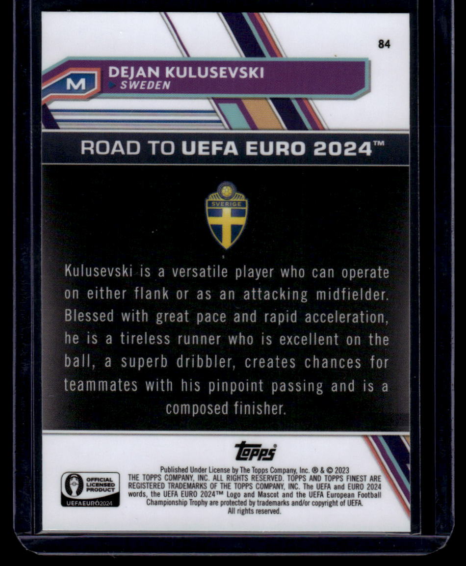 2023 Finest Road to UEFA EURO 2024 #84 Dejan Kulusevski