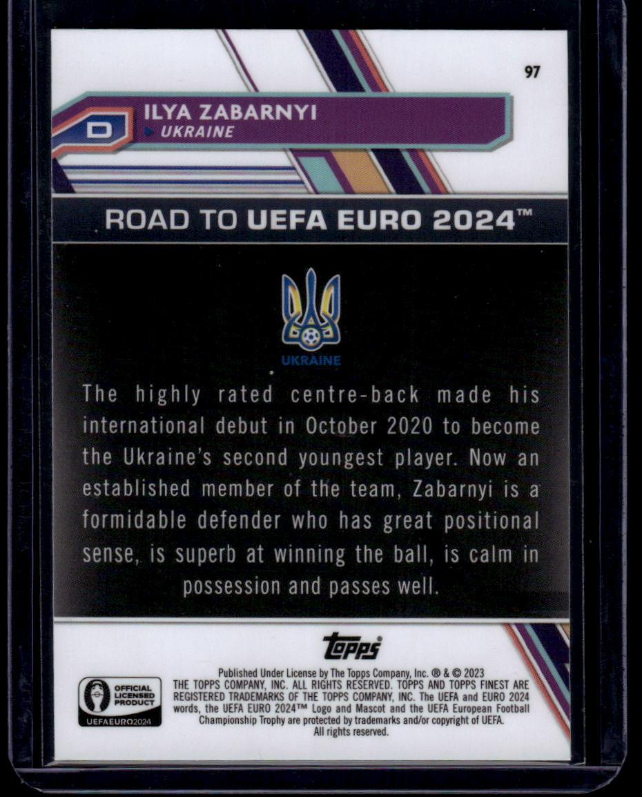 2023 Finest Road to UEFA EURO 2024 #97 Illya Zabarnyi