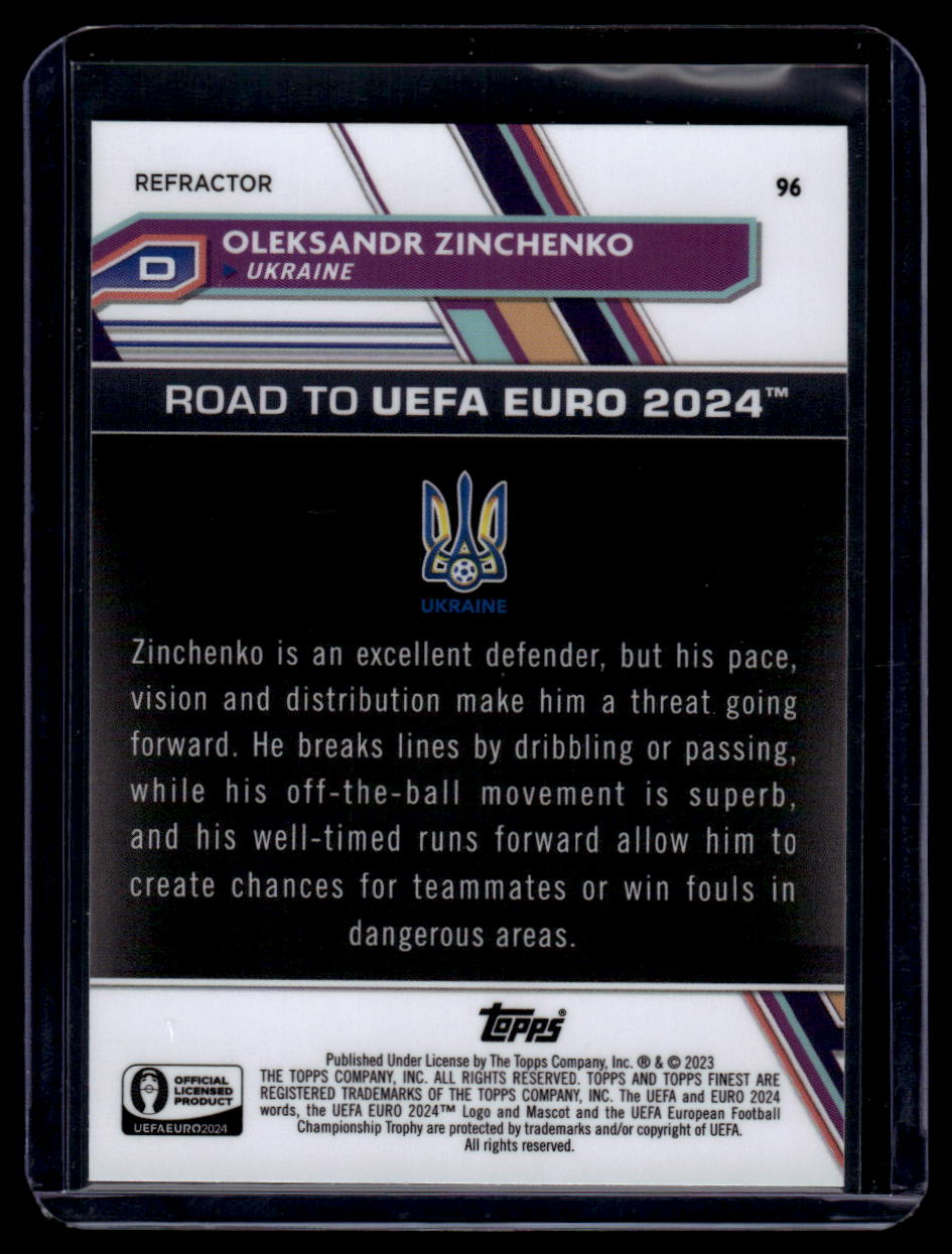 2023 Finest Road to UEFA EURO 2024 #96 Oleksandr Zinchenko Refractor