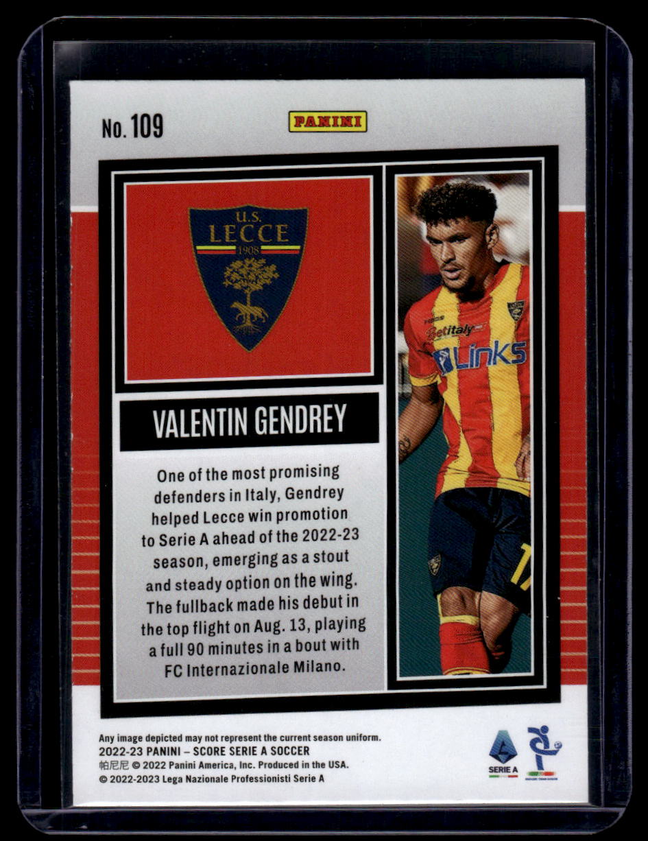 2022-23 Score Serie A #109 Valentin Gendrey