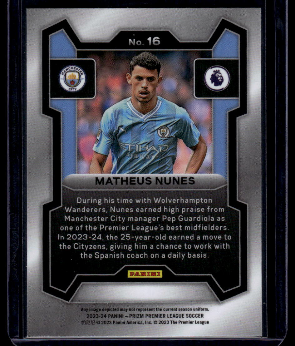 2023-24 Panini Prizm Premier League #16 Matheus Nunes