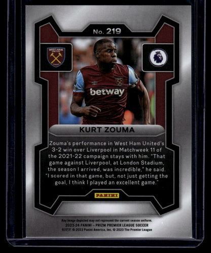 2023-24 Panini Prizm Premier League #219 Kurt Zouma