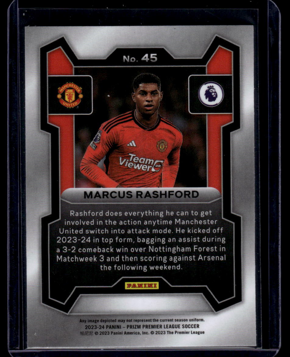 2023-24 Panini Prizm Premier League #45 Marcus Rashford