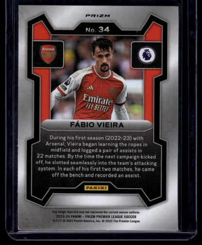 2023-24 Panini Prizm Premier League #34 Fabio Vieira Pink Stars