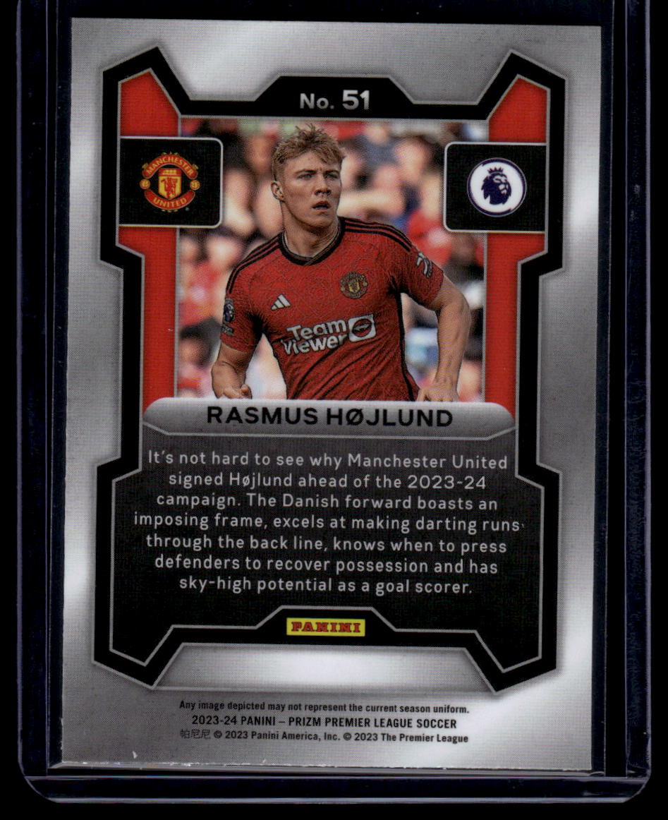 2023-24 Panini Prizm Premier League #51 Rasmus Hojlund