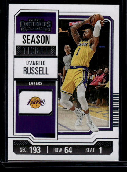 2023-24 Panini Contenders #63 D'Angelo Russell Season Ticket