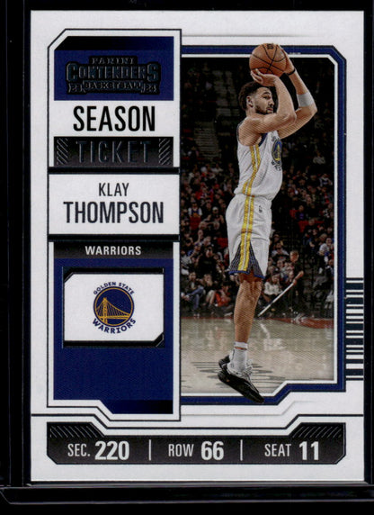 2023-24 Panini Contenders #5 Klay Thompson Season Ticket