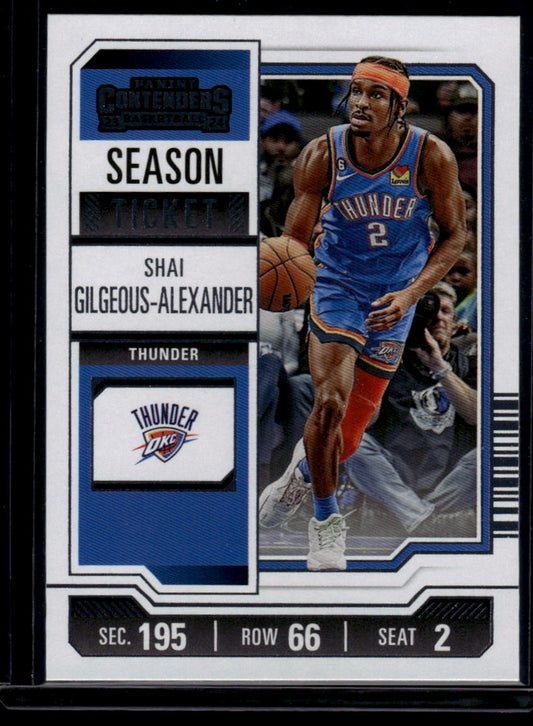 2023-24 Panini Contenders #52 Shai Gilgeous-Alexander Season Ticket