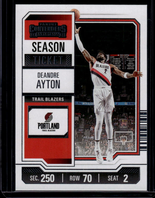 2023-24 Panini Contenders #89 Deandre Ayton Season Ticket