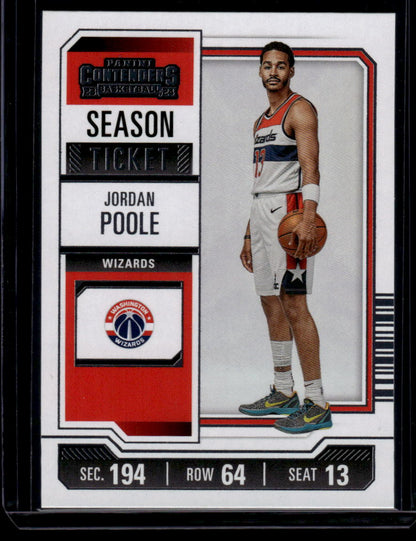 2023-24 Panini Contenders #21 Jordan Poole Season Ticket