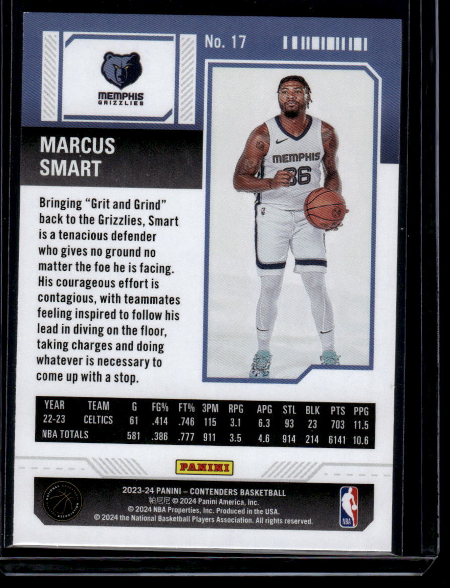 2023-24 Panini Contenders #17 Marcus Smart Season Ticket