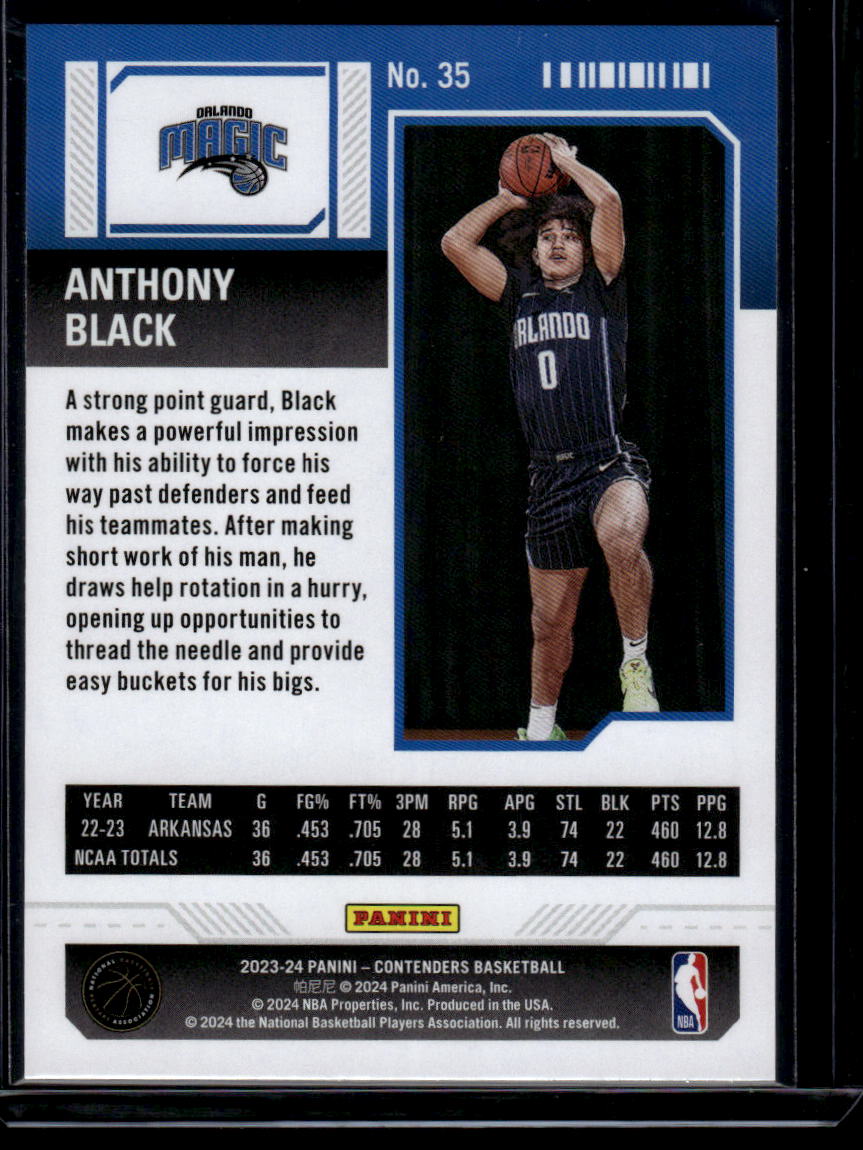 2023-24 Panini Contenders #35 Anthony Black Season Ticket