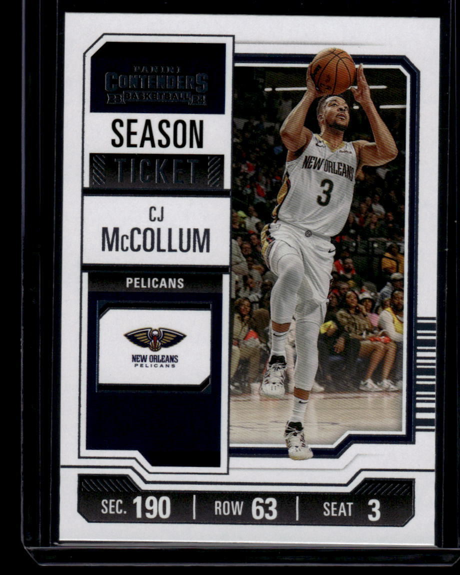 2023-24 Panini Contenders #31 CJ McCollum Season Ticket