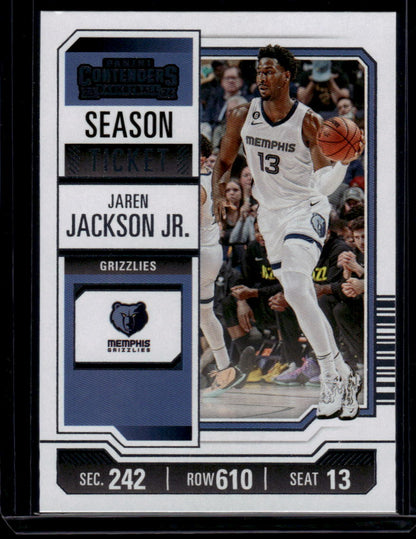 2023-24 Panini Contenders #93 Jaren Jackson Jr. Season Ticket