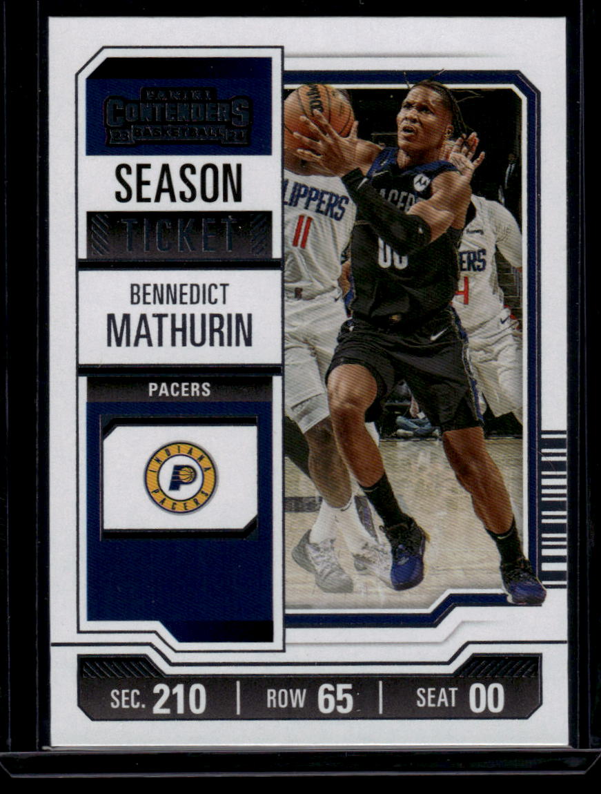 2023-24 Panini Contenders #10 Bennedict Mathurin Season Ticket