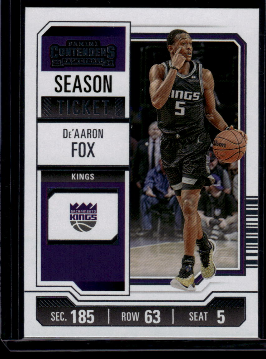 2023-24 Panini Contenders #40 De’Aaron Fox Season Ticket