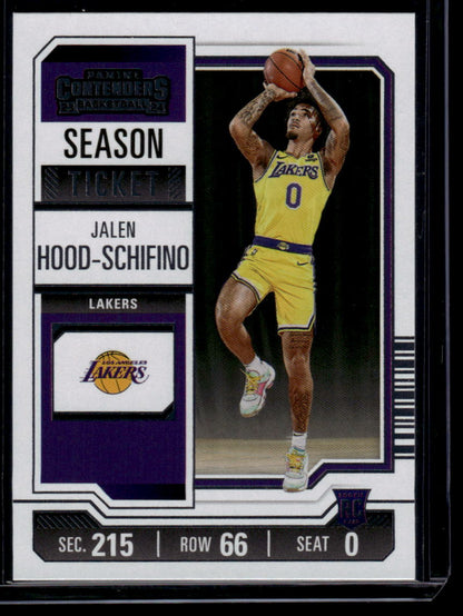 2023-24 Panini Contenders #83 Jalen Hood-Schifino Season Ticket