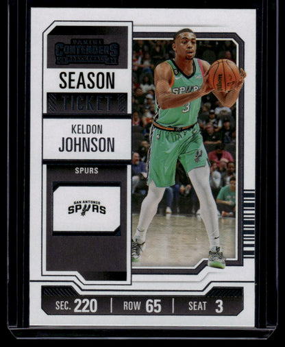 2023-24 Panini Contenders #68 Keldon Johnson Season Ticket