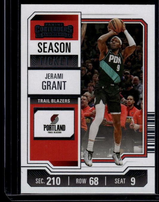 2023-24 Panini Contenders #6 Jerami Grant Season Ticket