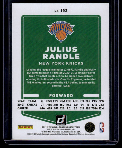 2021-22 Donruss #192 Julius Randle