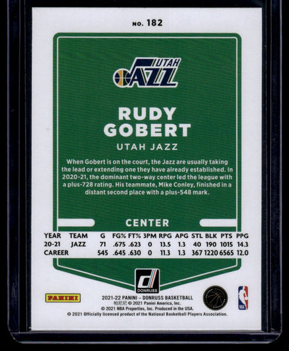 2021-22 Donruss #182 Rudy Gobert Holo Orange Laser