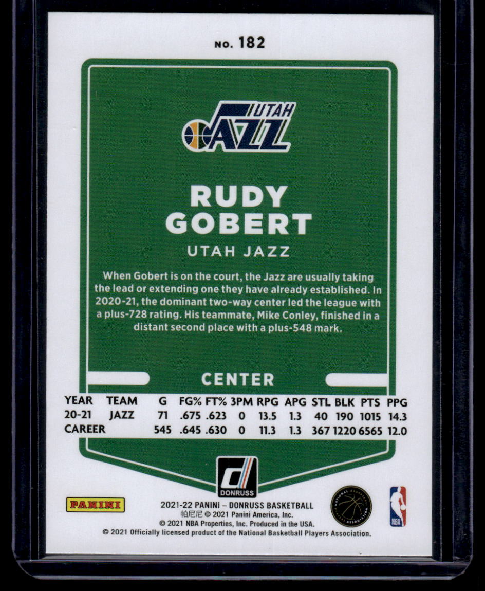 2021-22 Donruss #182 Rudy Gobert