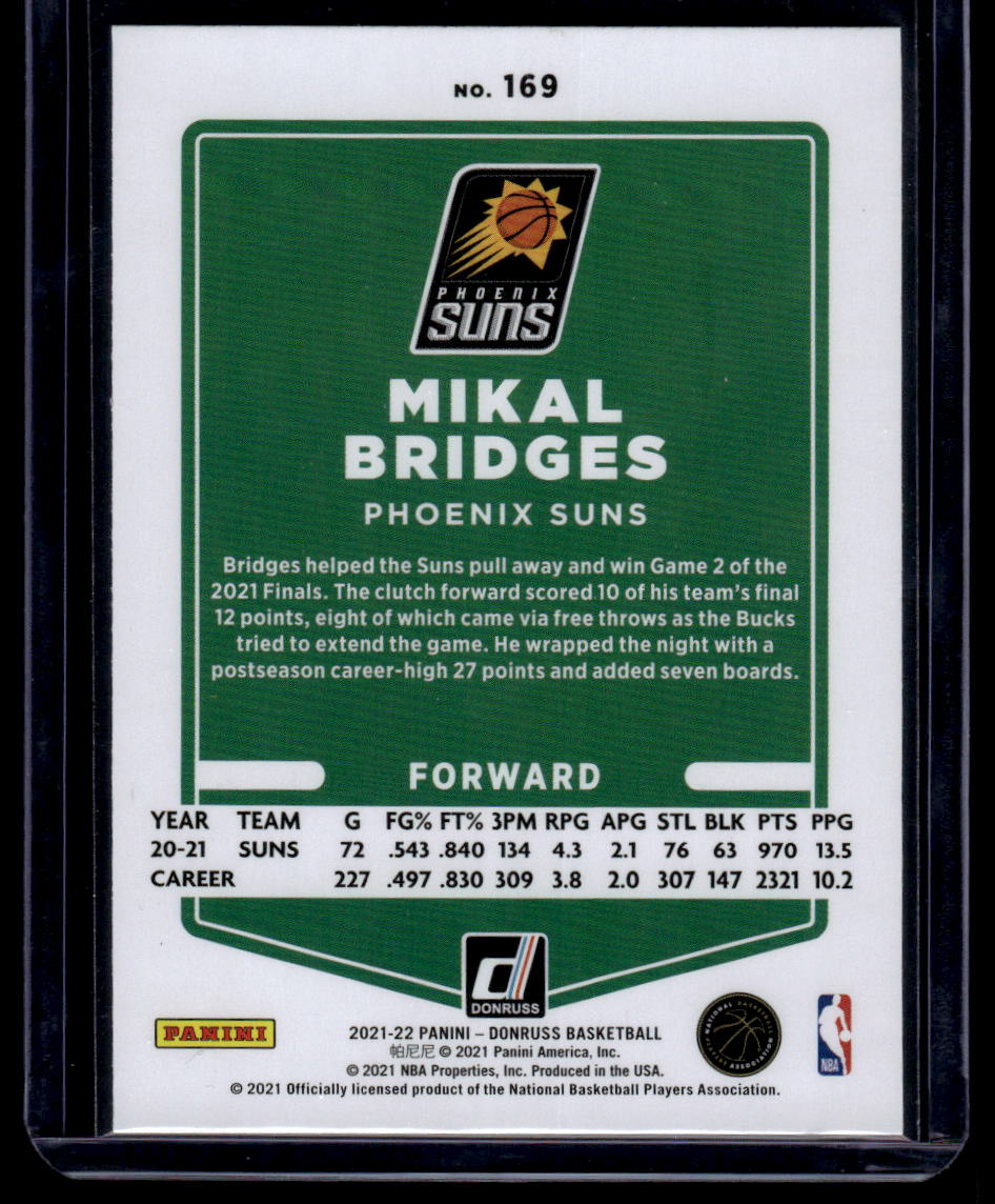 2021-22 Donruss #169 Mikal Bridges