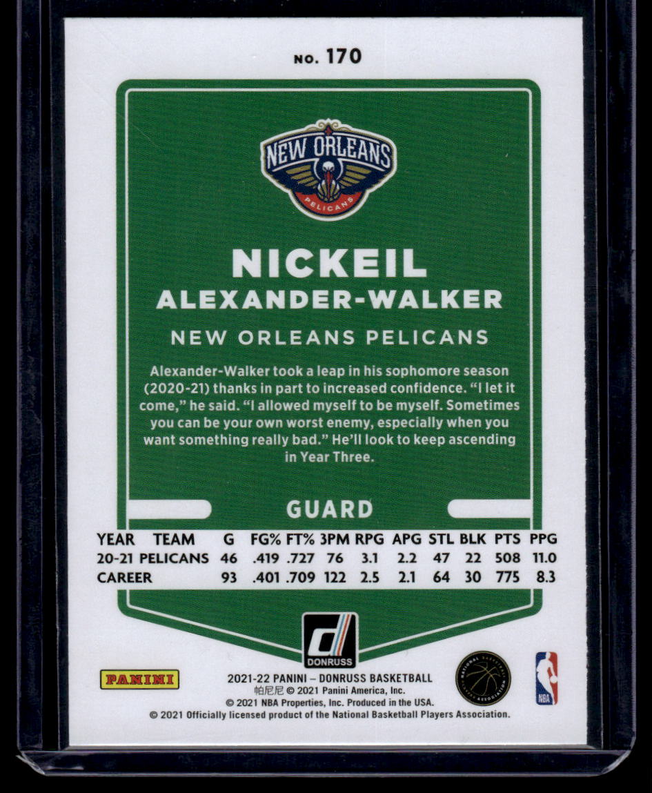 2021-22 Donruss #170 Nickeil Alexander-Walker