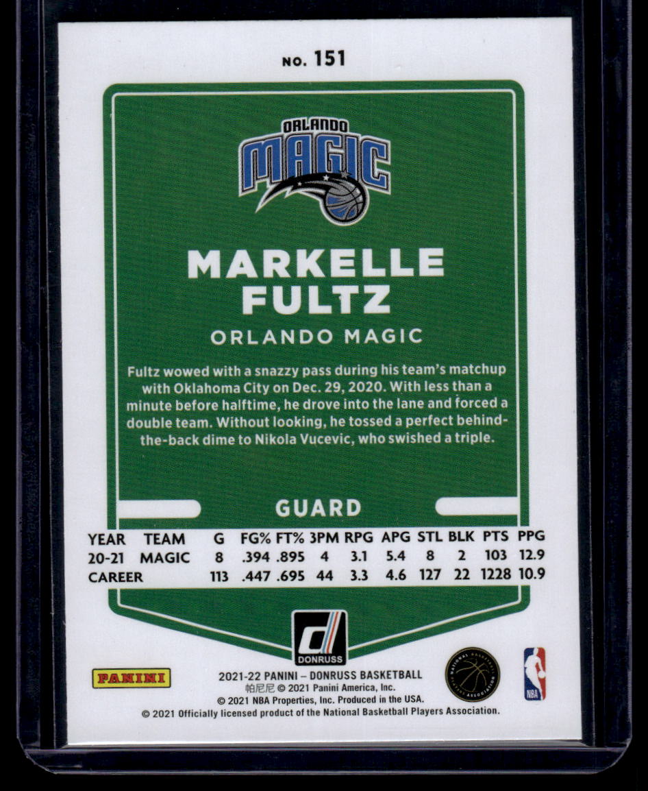 2021-22 Donruss #151 Markelle Fultz