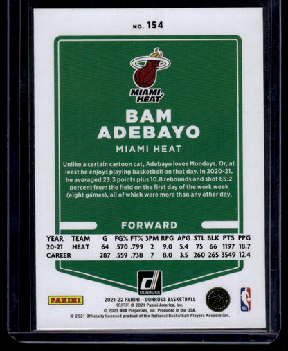 2021-22 Donruss #154 Bam Adebayo