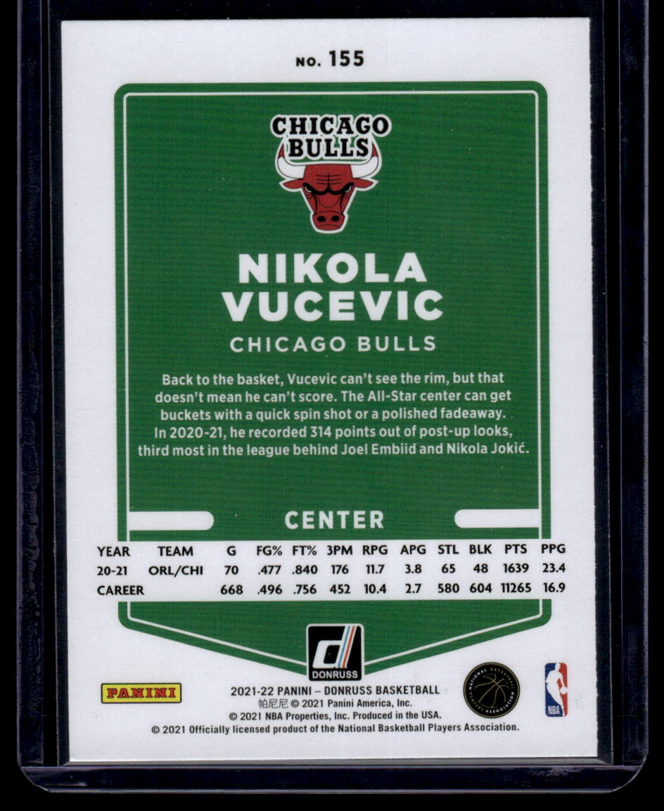 2021-22 Donruss #155 Nikola Vucevic