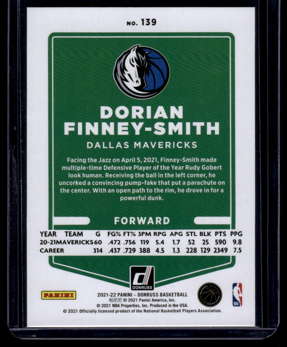 2021-22 Donruss #139 Dorian Finney-Smith Holo Orange Laser