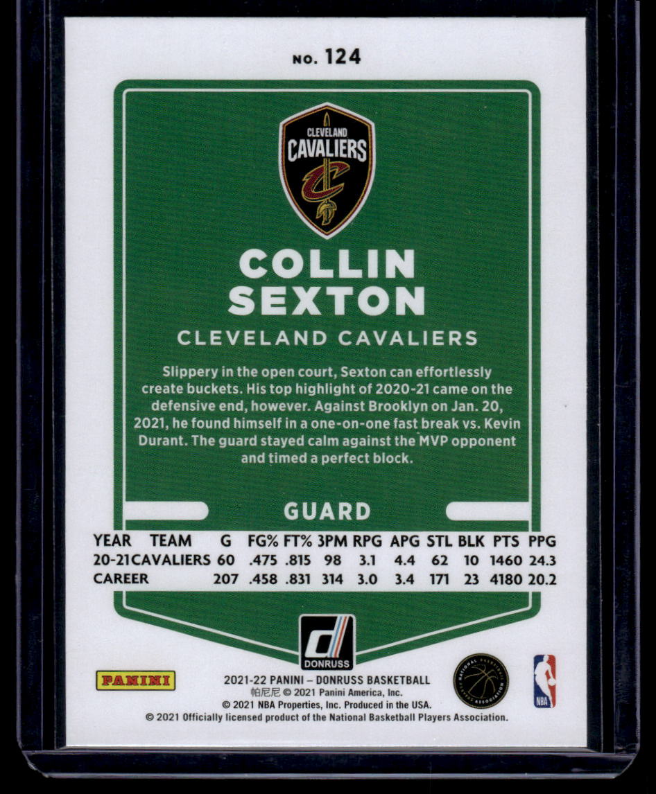 2021-22 Donruss #124 Collin Sexton