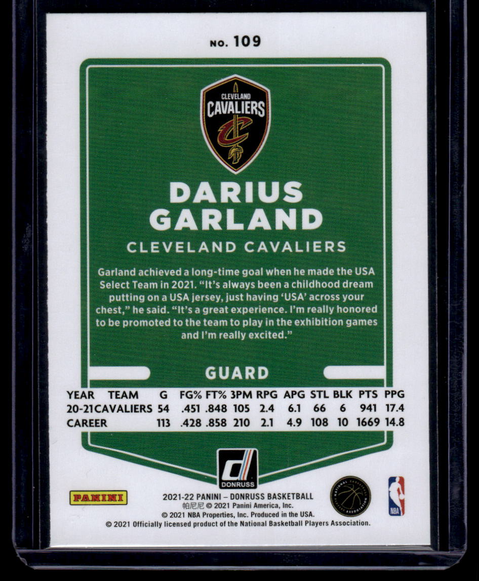 2021-22 Donruss #109 Darius Garland