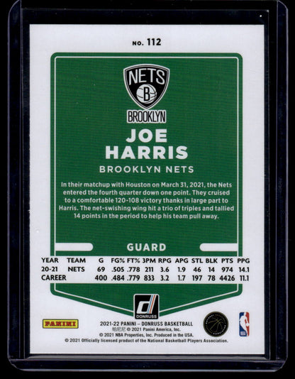 2021-22 Donruss #112 Joe Harris