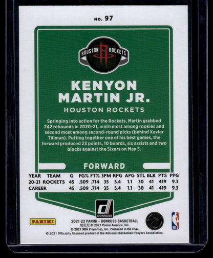 2021-22 Donruss #97 Kenyon Martin Jr.