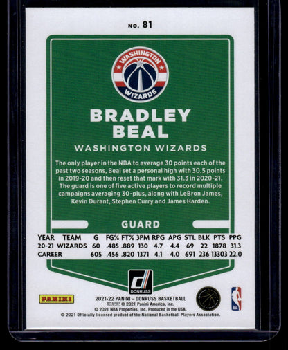 2021-22 Donruss #81 Bradley Beal