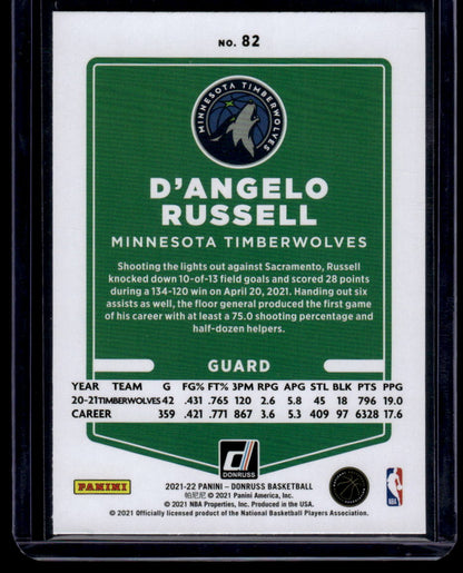 2021-22 Donruss #82 D'Angelo Russell