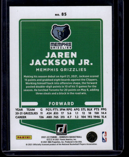 2021-22 Donruss #85 Jaren Jackson Jr.