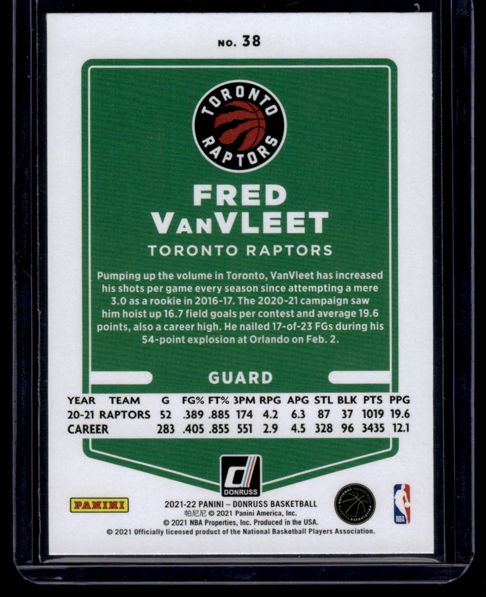 2021-22 Donruss #38 Fred VanVleet