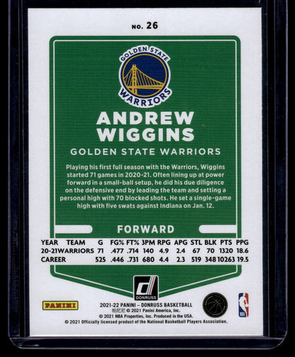 2021-22 Donruss #26 Andrew Wiggins