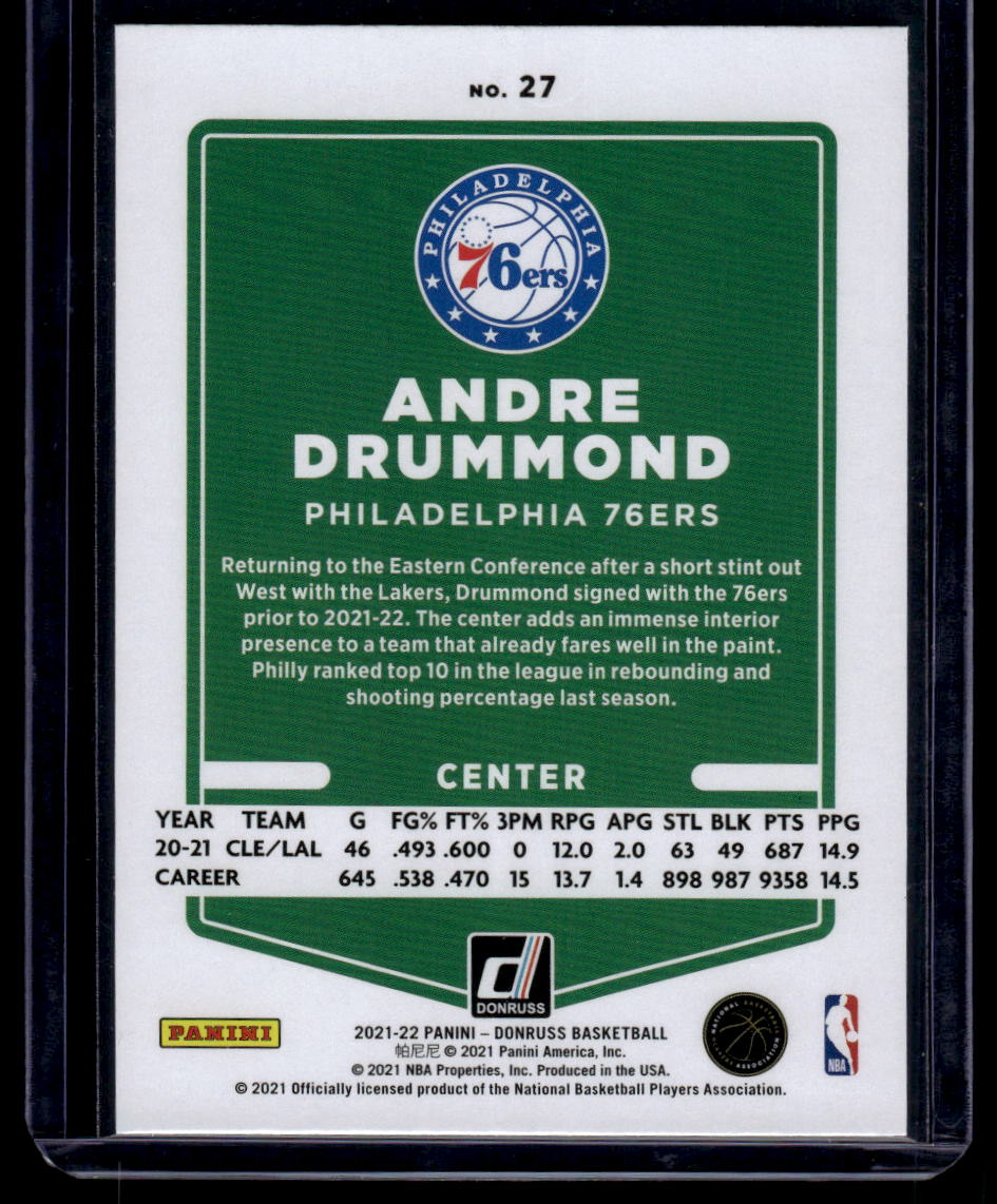 2021-22 Donruss #27 Andre Drummond