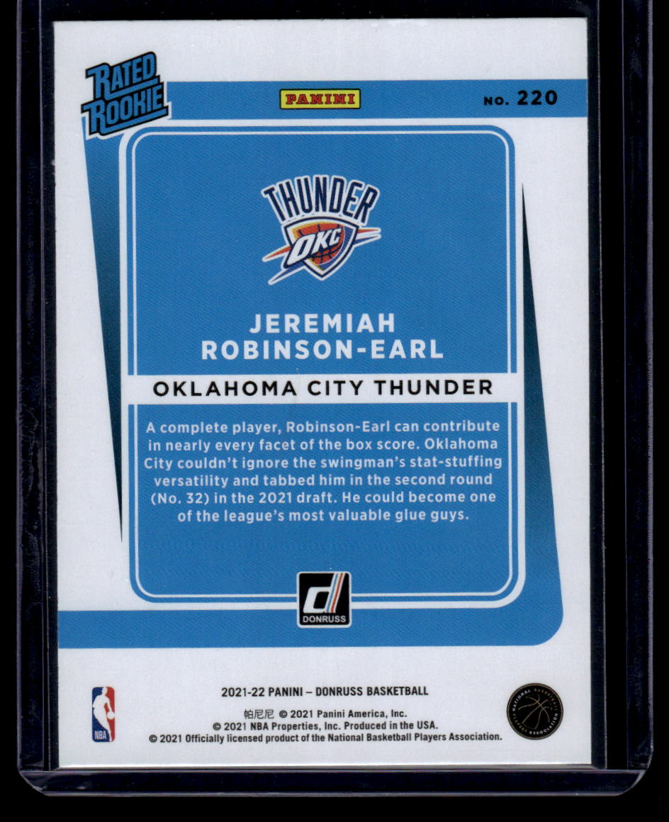 2021-22 Donruss #220 Jeremiah Robinson-Earl