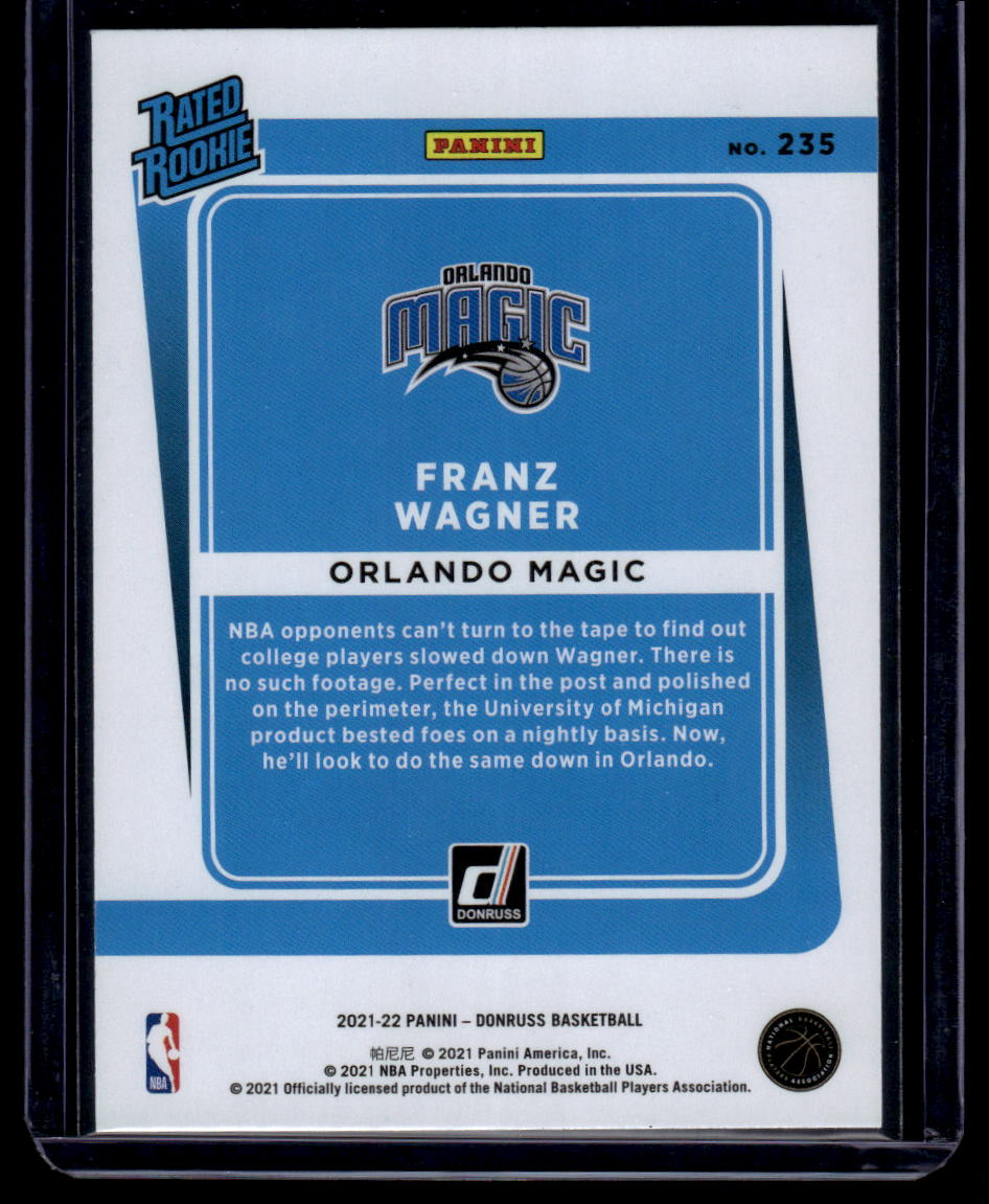 2021-22 Donruss #235 Franz Wagner