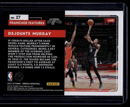 2021-22 Donruss #27 Dejounte Murray Franchise Features