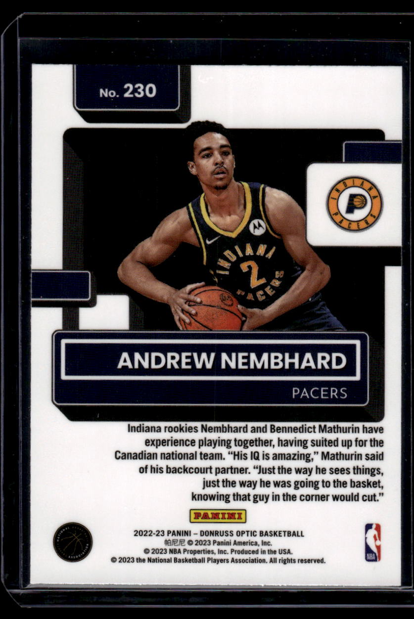 2022-23 Donruss Optic #230 Andrew Nembhard