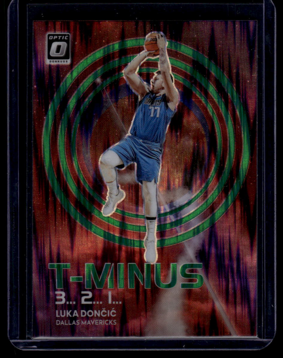 2022-23 Donruss Optic #7 Luka Doncic T-Minus 3...2...1... Green Shock